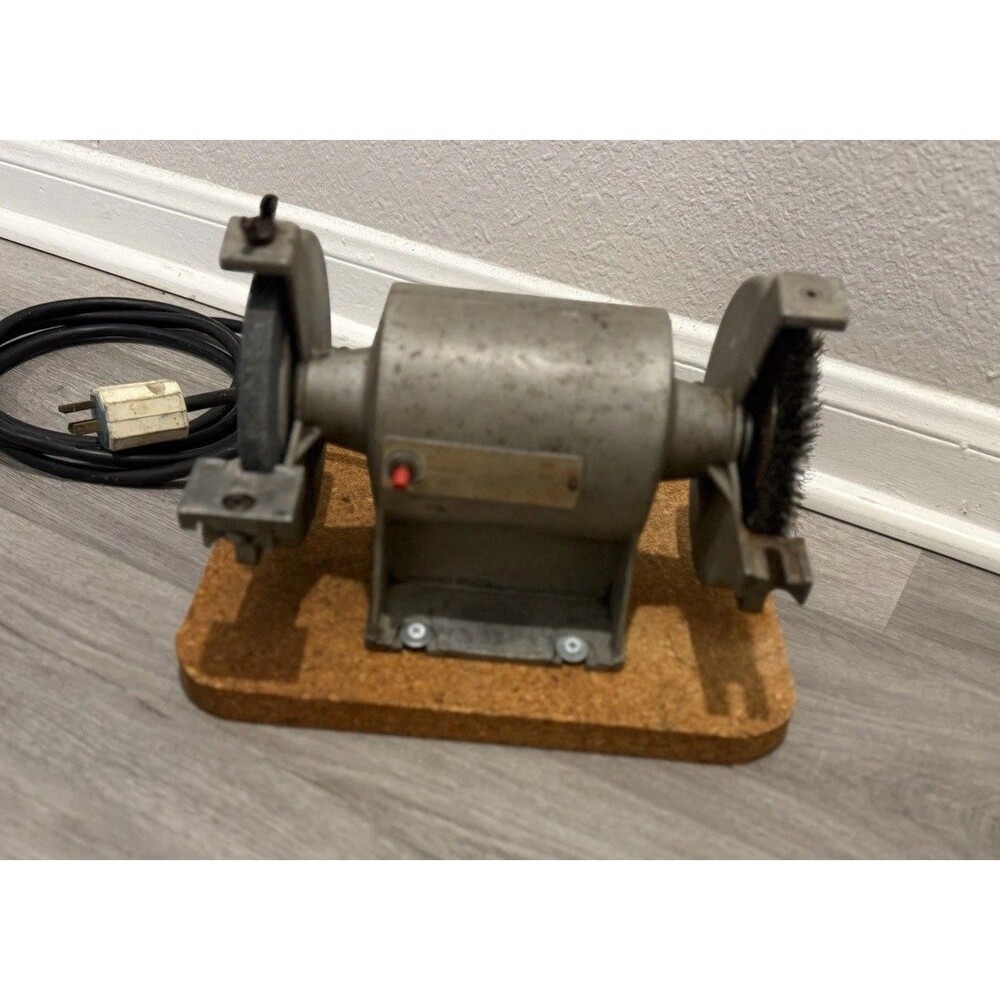 Vintage Dunlap 1/4 hp Bench Grinder 3450 rpms Working Great Excellent Condition